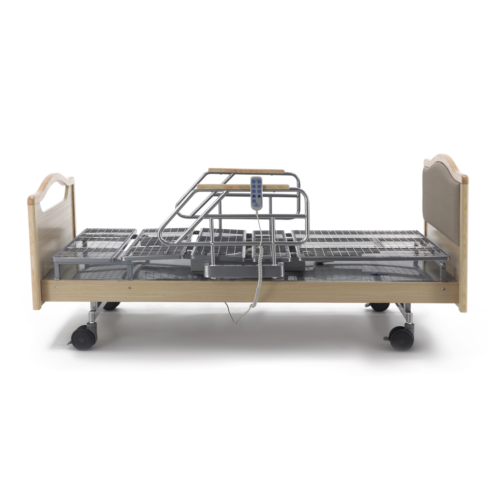 Кровать электрическая MED-MOS DB-2B с поворотным креслом в левую сторону (светлое дерево)