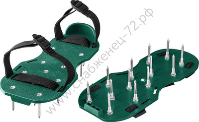 GRINDA GA-26, 26 стальных шипов, длина 50 мм, для газона, ножной аэратор (422111)