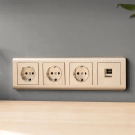 Рамка на 4 поста Stream (шампань) W0042111