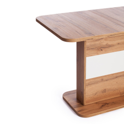 Стол обеденный SMART ЛДСП, 105-140х68,6х75 см, Дуб вотан/Белый