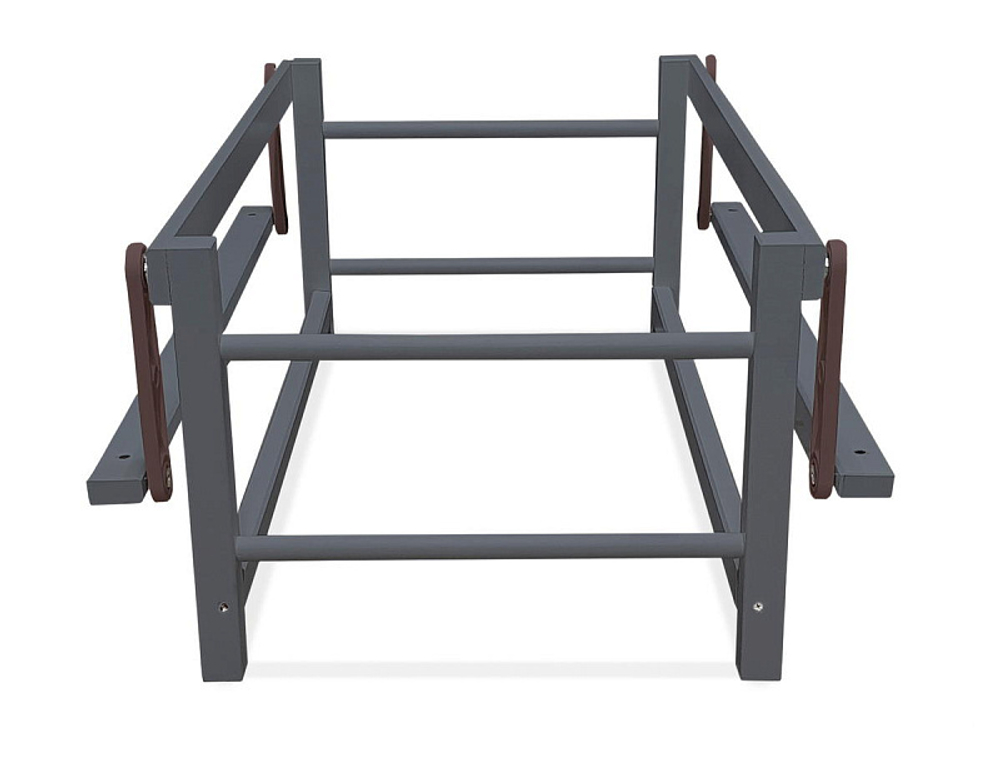 Кроватка детская Lillaland Lilla Aria с маятником темно-серый