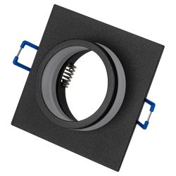 Встраиваемый светильник алюминиевый ЭРА KL88 BK MR16/GU5.3 черный | Алюминиевые встраиваемые светильники
