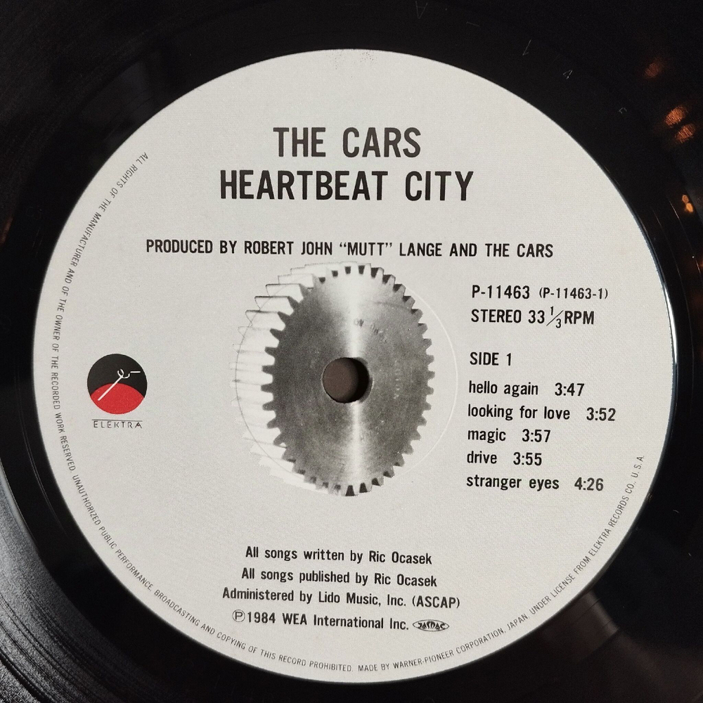Винтажная виниловая пластинка LP The Cars Heartbeat City (Japan 1984) (Obi)