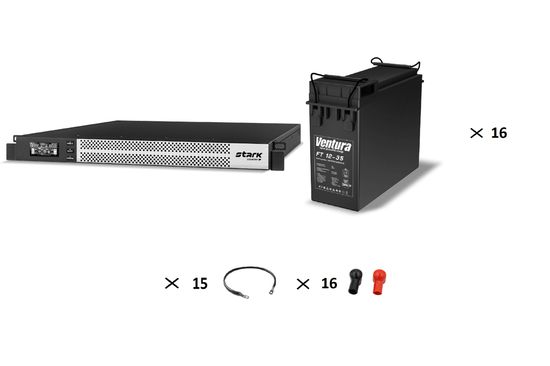 Комплект ИБП Stark Country 6000 Online RM 1U + АКБ Ventura FT 12-35 х 16 шт.