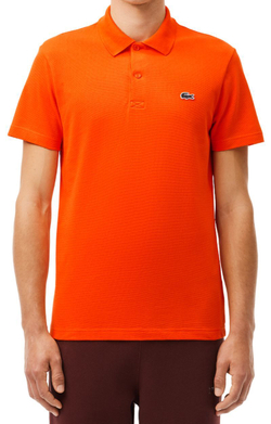 Теннисное поло Lacoste Regular Fit Cotton Blend Polo Shirt - Orange