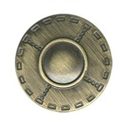 Пуговица "Micron" джинсовая, 17 мм, №12 шлиф.бронза