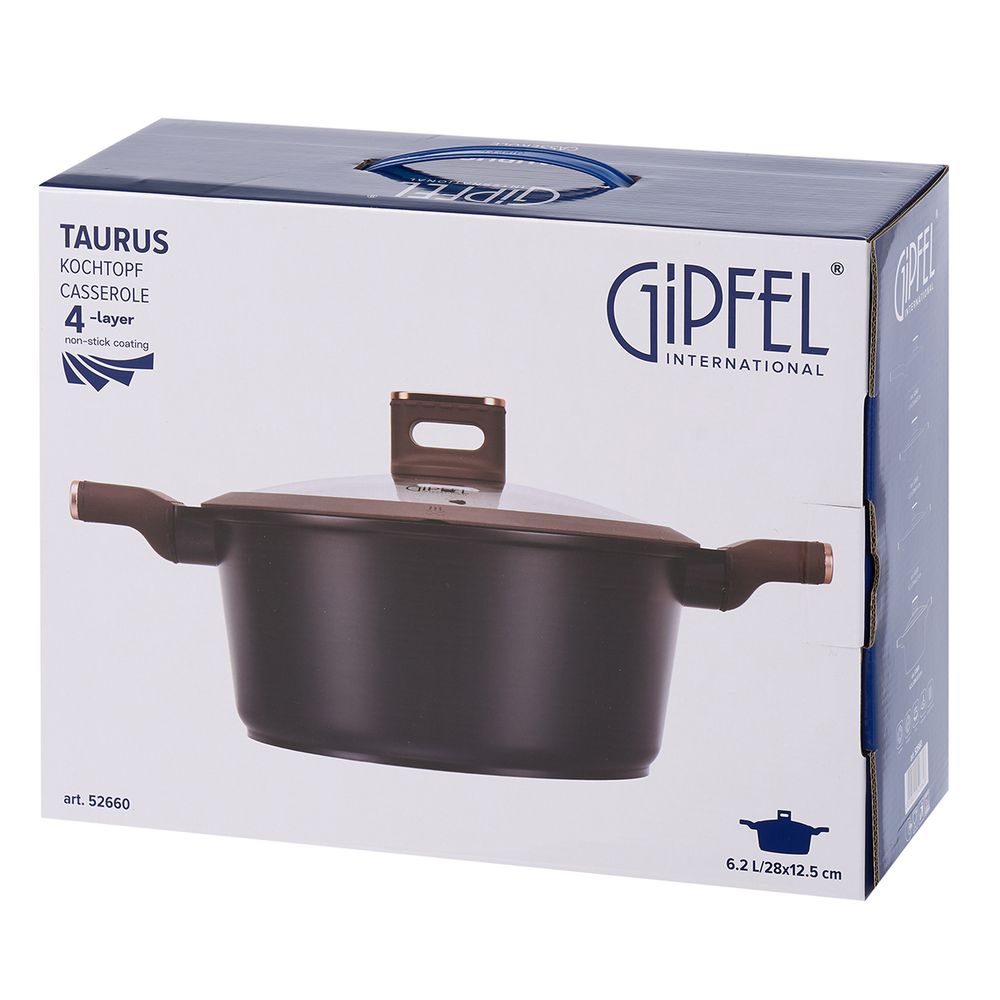 Алюминиевая кастрюля Gipfel Taurus 52660 28 см/6,2 л