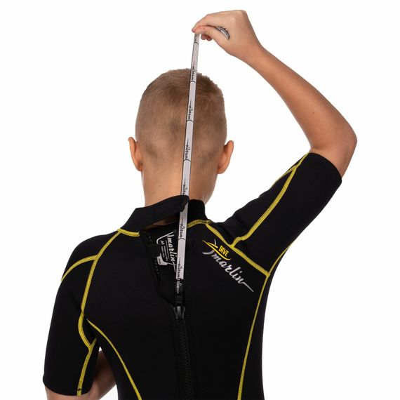 Гидрокостюм детский Marlin Malibu Shorty Junior 2,5 мм черно-желтый