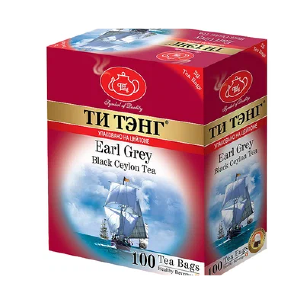 Чай черный в пакетиках ТИ ТЭНГ Эрл Грей, 100 пак