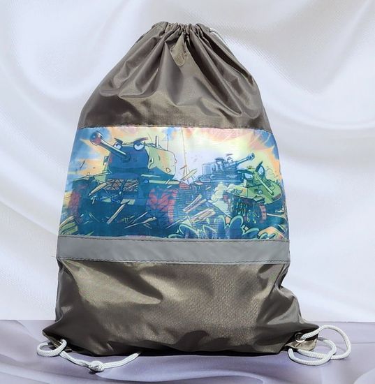 Мешок- рюкзак полиэстр Совы, серый