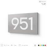 Номер на дверь 951, табличка на дверь для офиса, квартиры, кабинета, аудитории, склада, серая 120х70 мм, Айдентика Технолоджи