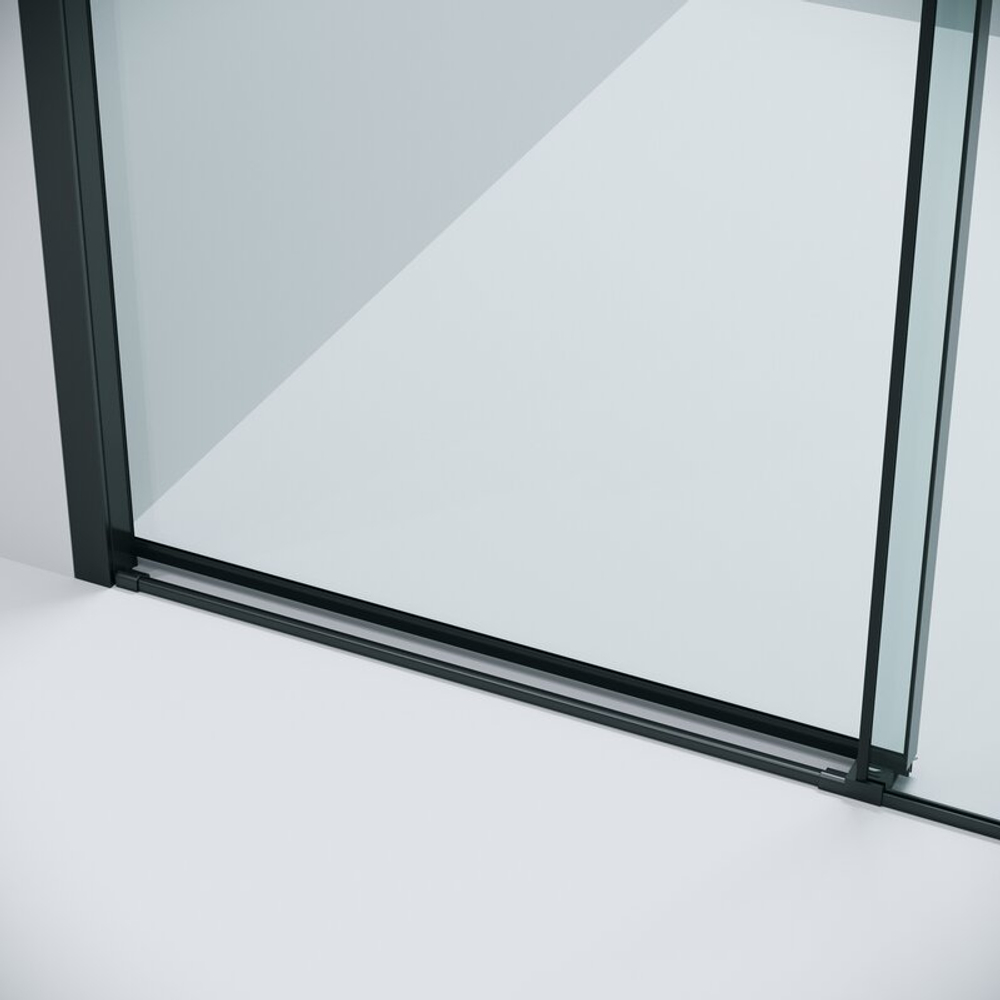 Душевое ограждение Grossman Style 100.K33.05.120.21.00-200.K33.05.100.21.00 (120х100х195) раздвижная,черный матовый,стекло прозрачное,2 места