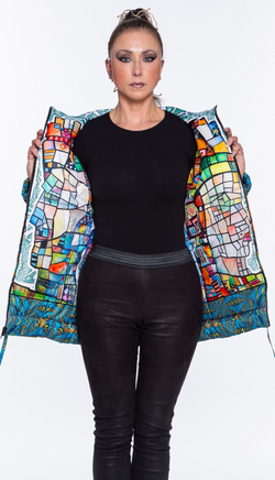 Двусторонняя куртка «Витражи», по мотивам живописи Тани МакКабе