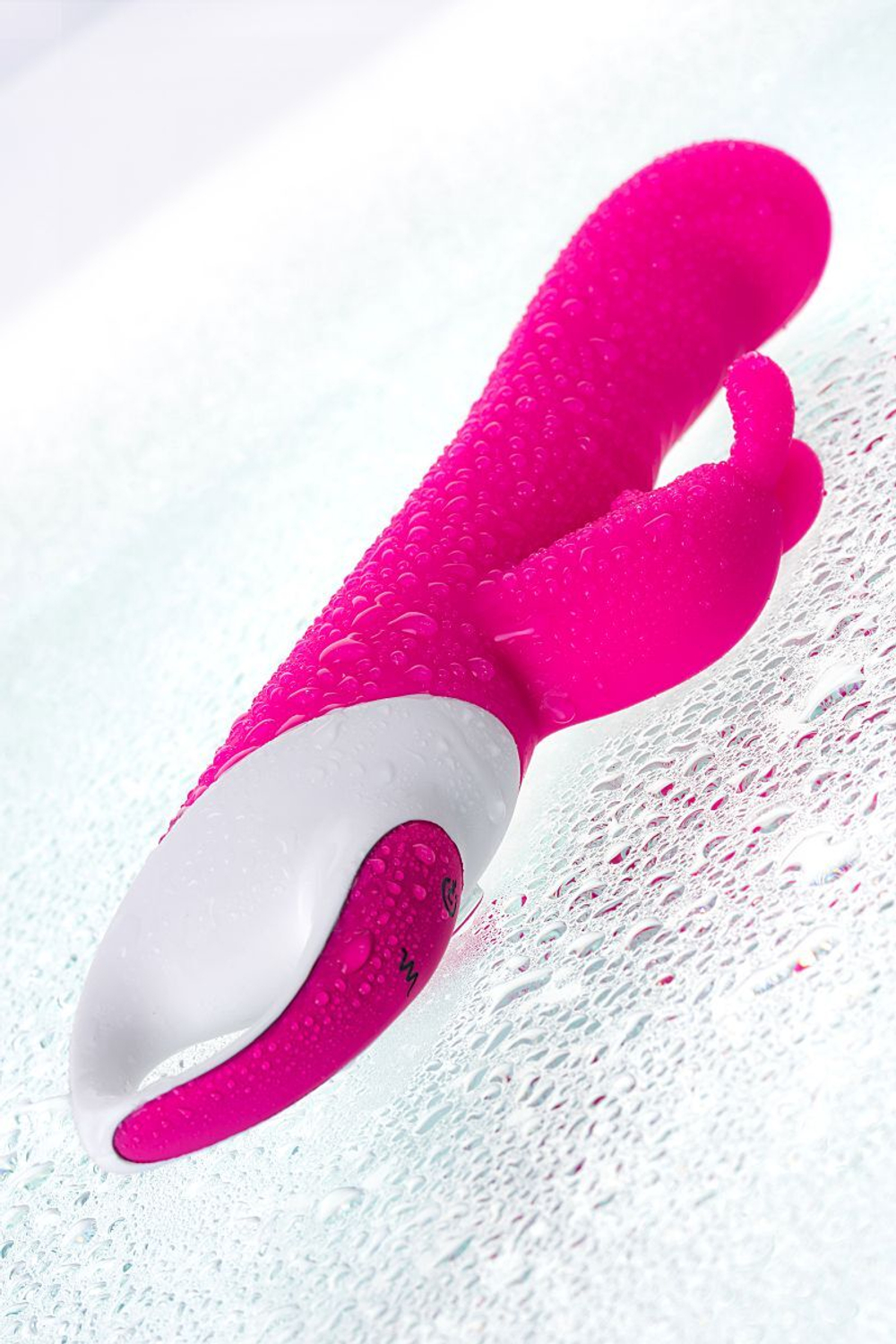 Розовый вибратор с клиторальным стимулятором ELLY с подогревом - 21,5 см. (Цвет: розовый)