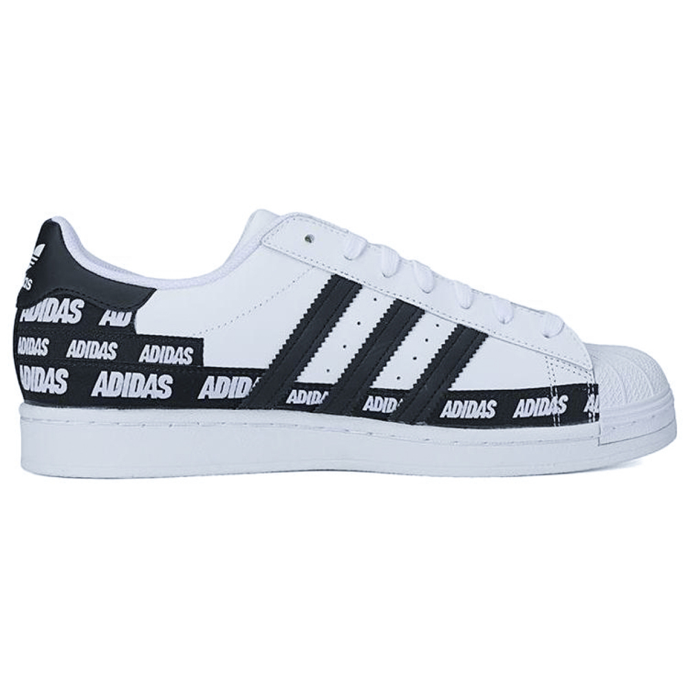 Кроссовки Adidas Originals Superstar Wordmark Heel Stripe - White Black