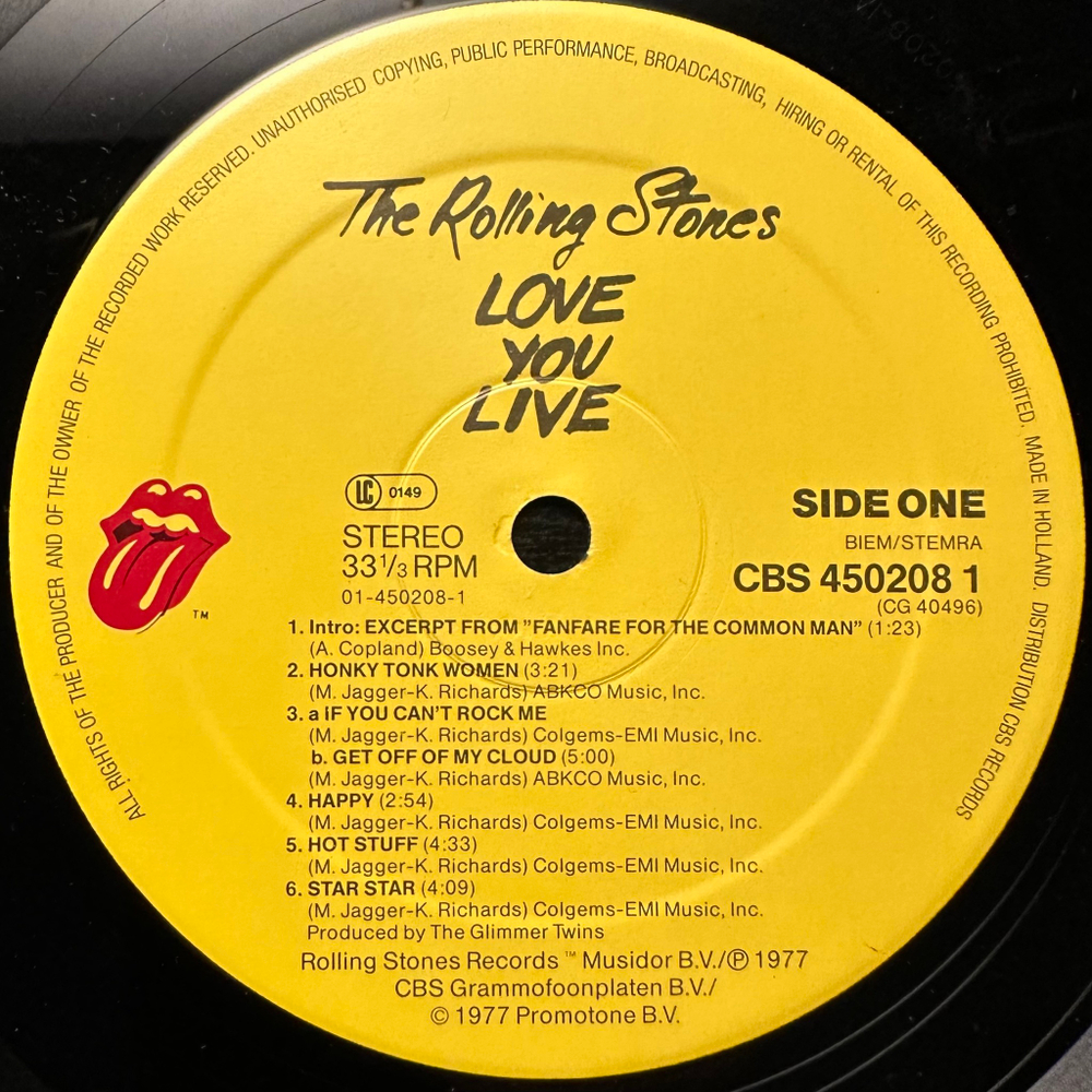 The Rolling Stones - Love You Live 2LP (Европа)
