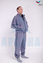 Толстовка ортопедическая межсезонная с молниями по верху рукавов. Размер S (44-48). Цвет СЕРО-ГОЛУБОЙ. Ткань Трикотаж с начесом