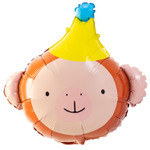 Шар Фольгированный Обезьяна в колпаке (Коричневый)