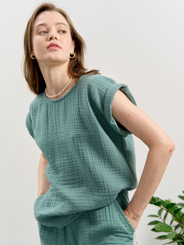 Футболка Муслин Эвкалипт