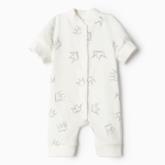 Песочник Короны с коробка рукавом, р. 62 , молочный 9932246 (Bloom Baby)