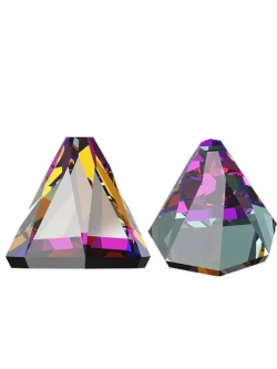 Swarovski кристаллы Flatback Round Spike Crystal AB(5шт)