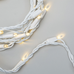 Светодиодная нить Тверская 7 м. с контроллером 24 В, 54 LED, тепло-белый, белый провод каучук, LTC (FL70-8-1WW+)