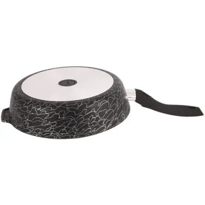 Сковорода глубокая 28см с ручкой «Грация» (черный/серебро) сгчс280а