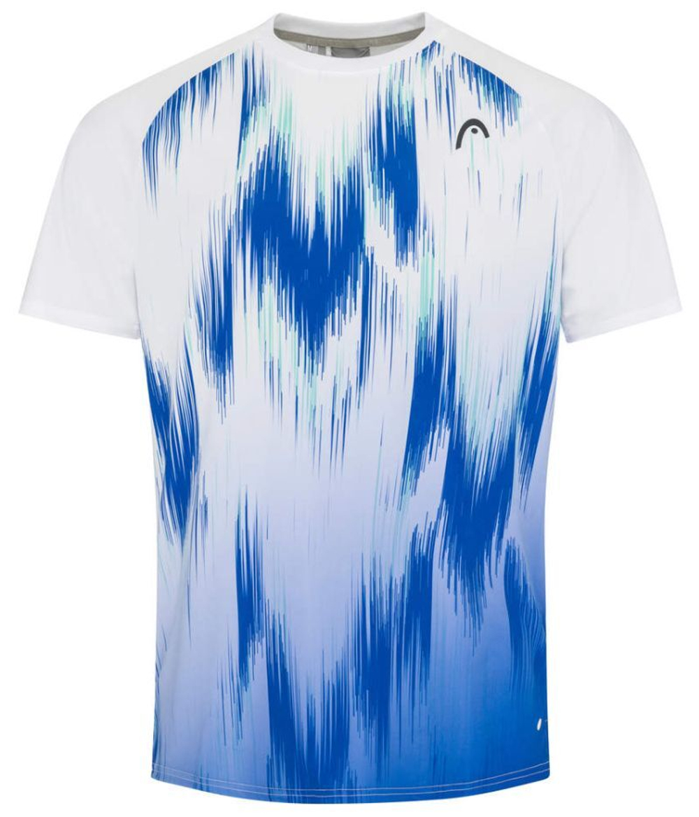Мужская теннисная футболка Head Topspin T-Shirt - white/print vision