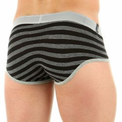 Мужские брифы серые в полоску  DARKZONE DZN6906