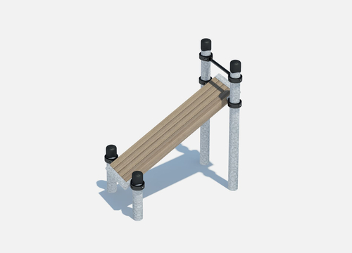 Наклонная скамья для упражнений на пресс (цинк)