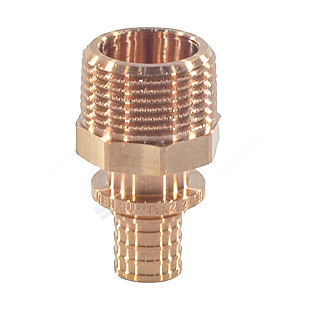 Муфта для PE-X труб аксиальная бронза Дн 16х3/4" НР RAUTITAN RX+ Rehau 14563121001 (13660501001)