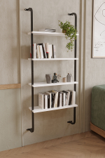 Настенная консоль с 4 полками - белый