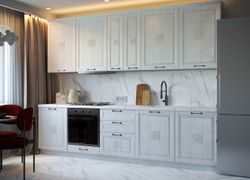 Модульный кухонный гарнитур «Опера» 3000 (Белый патина), ЛДСП/МДФ, ДСВ Мебель