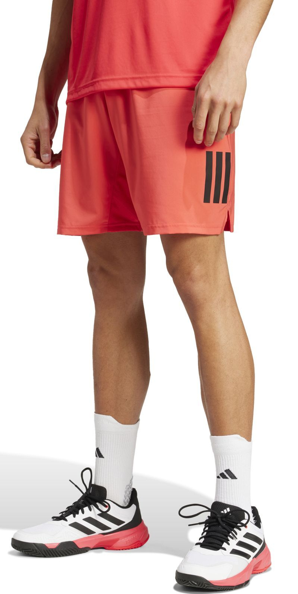 Мужские теннисные шорты Adidas Club Tennis Climacool 3-Stripes 9" - красный