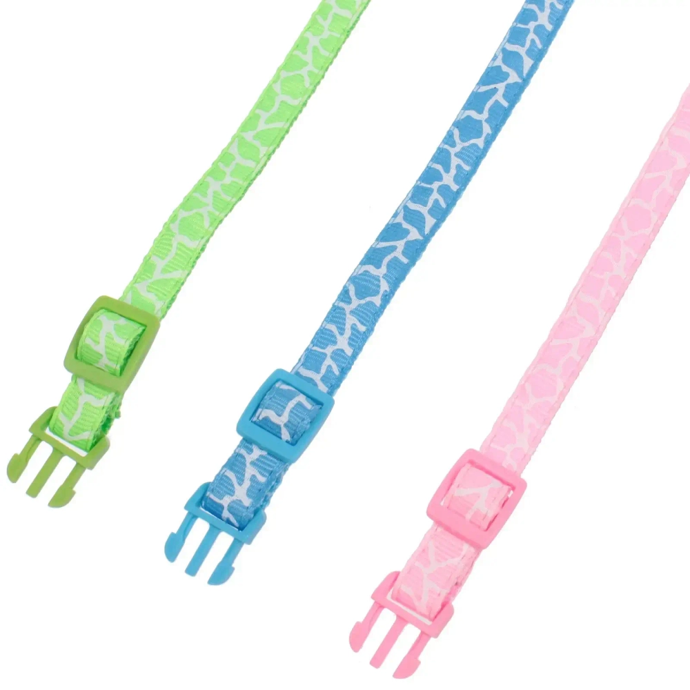 Ошейник с колокольчиком 1*19-32см «Zoo City-Саванна» микс цветов (минивложение 12шт)