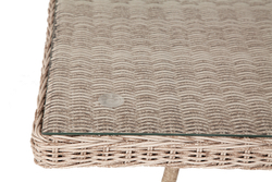 "Латте" плетеный стол из искусственного ротанга 160х90см, цвет бежевый