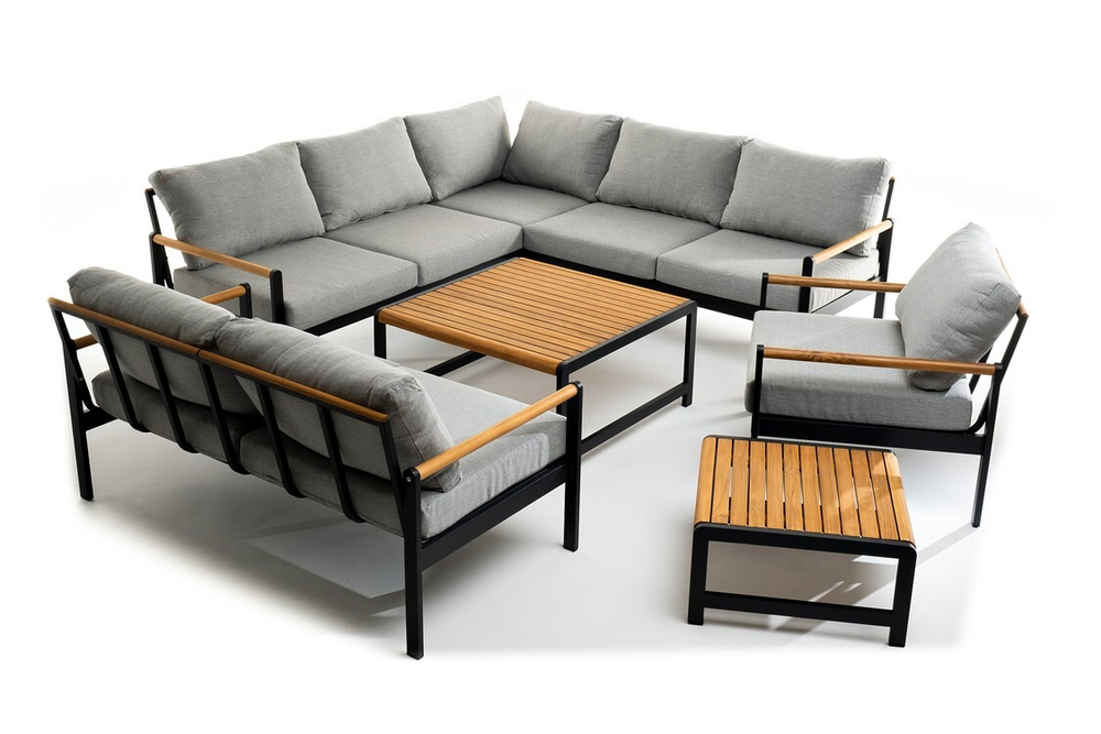 Лаунж зона из алюминия MAYA XL темный графит