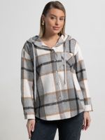 Рубашка теплая с капюшоном Олиссия (серая) Б15504-18М LT Collection