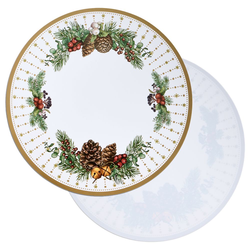 НАБОР ПОДСТАНОВОЧНЫХ САЛФЕТОК "CELEBRATION" ИЗ 4 ШТ., ДИАМЕТР=38 СМ