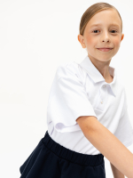 Поло оверсайз с коротким рукавом Mjölk White