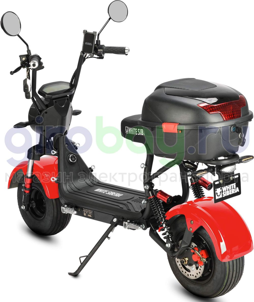 Электроскутер WHITE SIBERIA MINI R 2500w 3.0 (60V/21Ah) - Красный фото №8