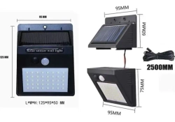 Дачный светильник с выносной панелью Nl-2m с датчиком движения / Уличный светодиодный светильник на солнечной батарее
