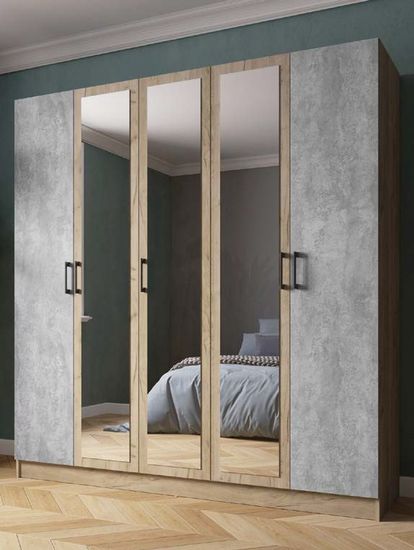 Шкаф ВЕГАС 2000 дуб крафт серый / цемент