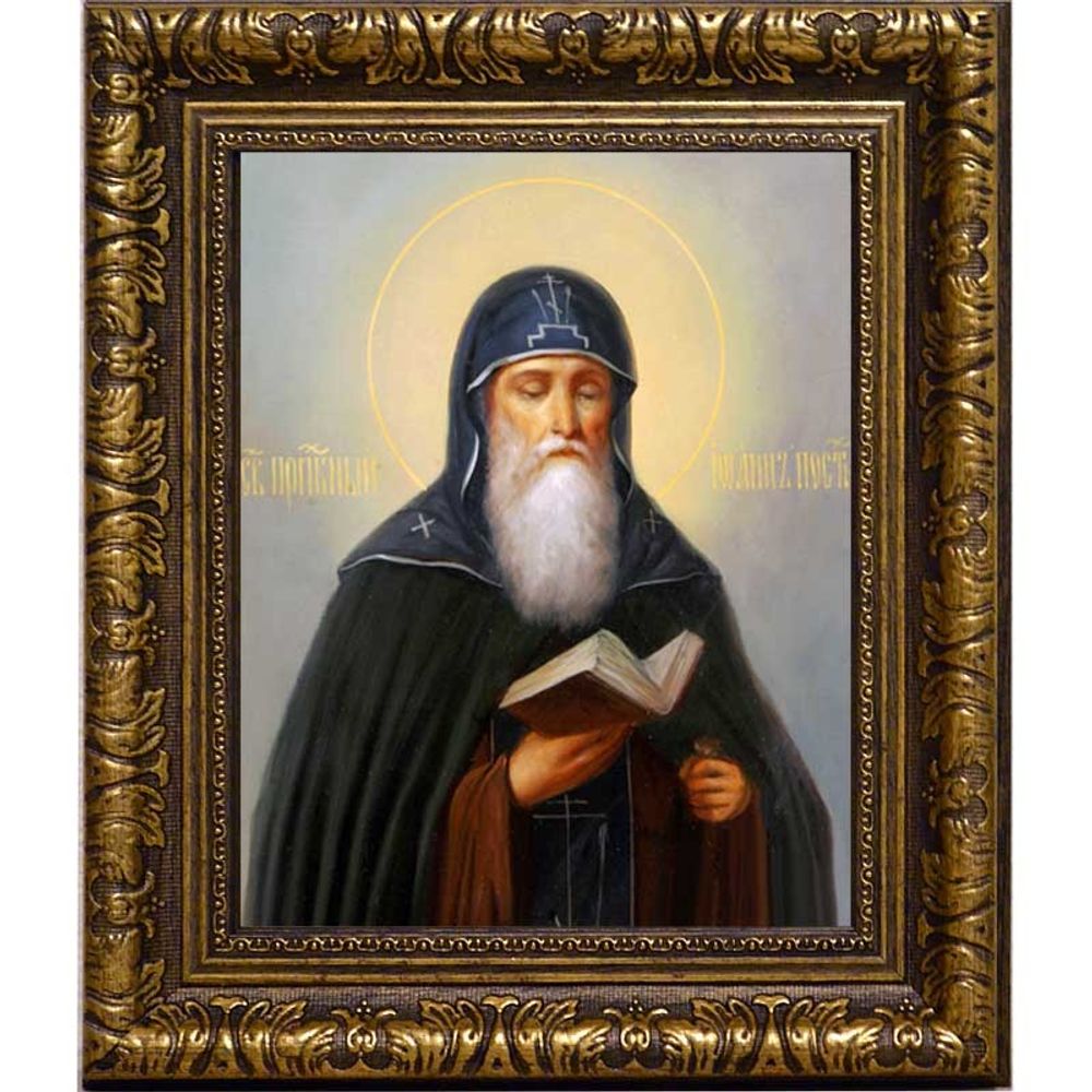 Иоанн Печерский постник преподобный. Икона на холсте.