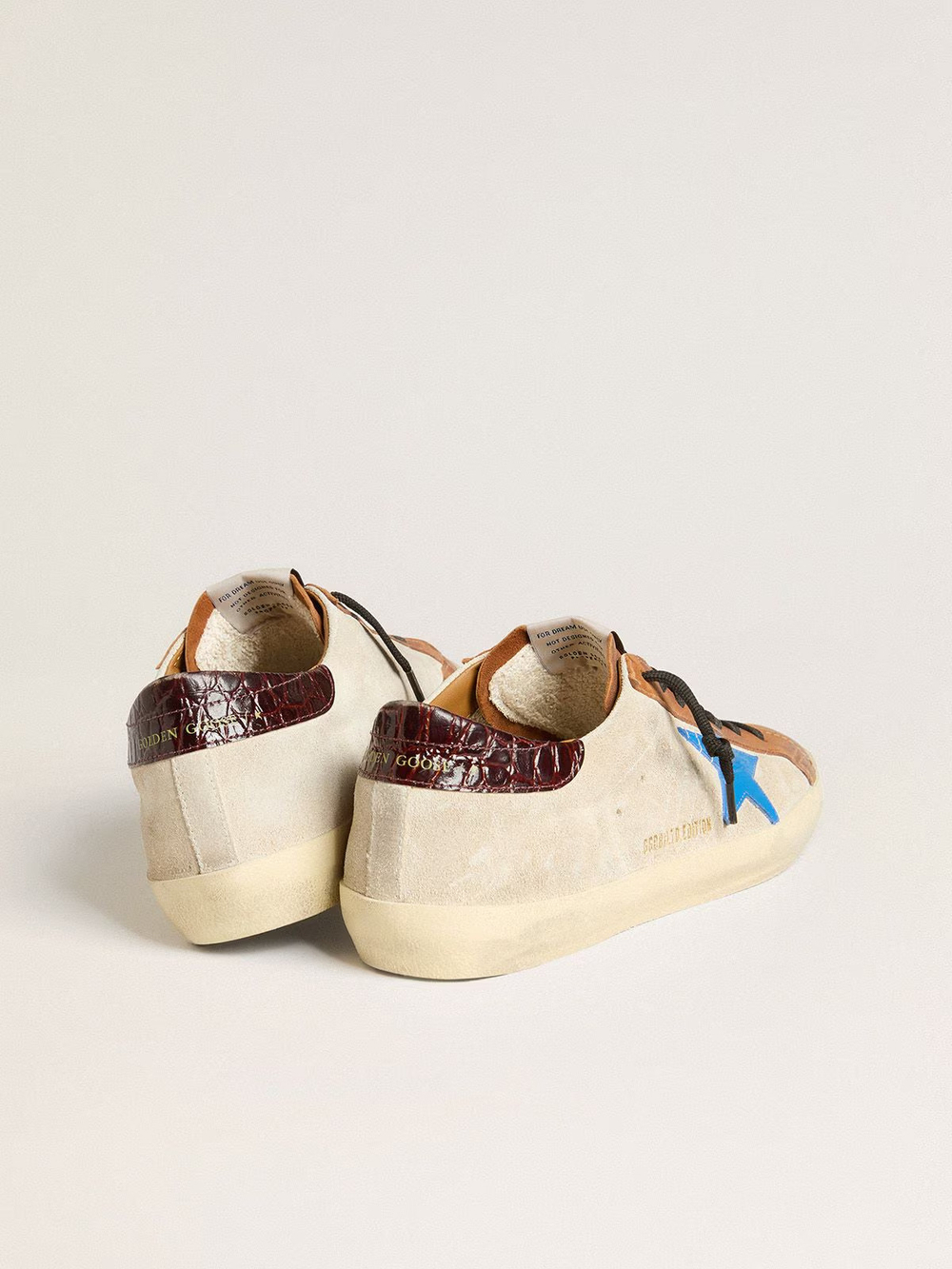 Men's Super-Star LTD with light blue star and crocodile-print heel tab