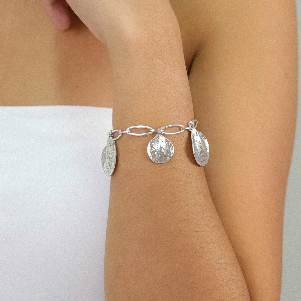 Браслет ORI TAO, Petales, с лепестками, OT24.1-13-69158 (серебристый)