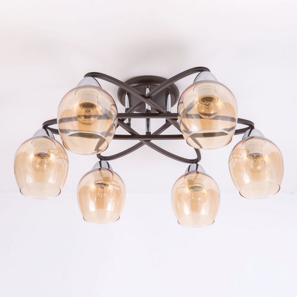 Citilux Элвин CL107165 Люстра потолочная Венге Хром