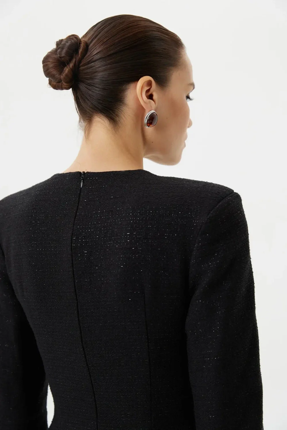 Платье с плечиками,Черный