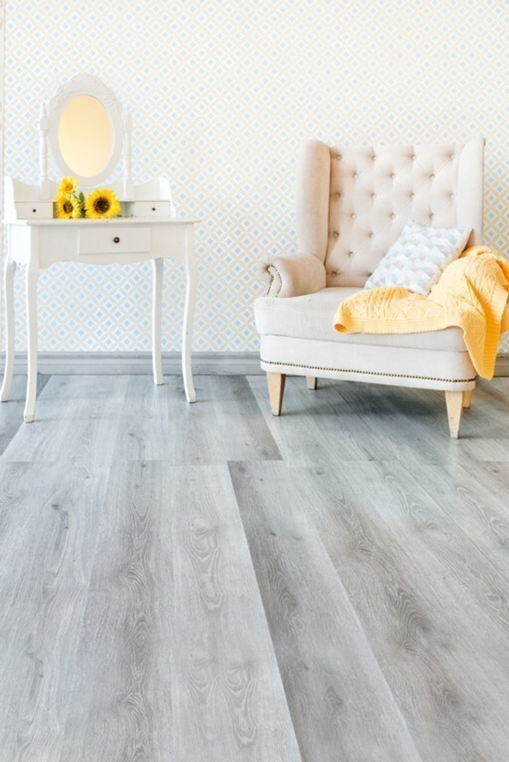 Кварцвиниловая плитка Alpine floor ULTRA ECO - ДУБ ПЕПЕЛЬНЫЙ ECO 5-16 - Магазин напольных покрытий в Екатеринбурге. MAXI ПОЛ.