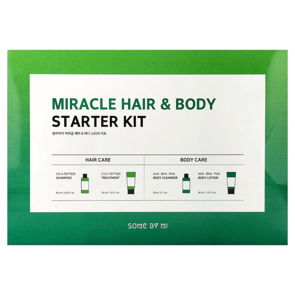 SOME BY MI, Miracle, стартовый набор для волос и тела, из 4 предметов
